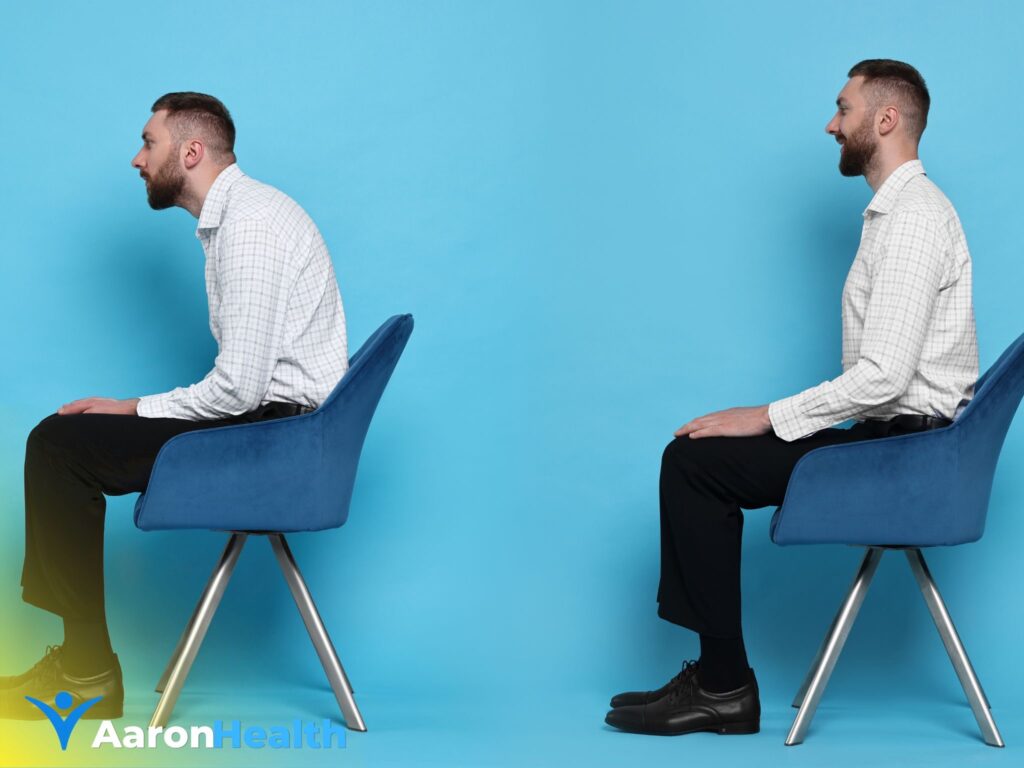 Person demonstrating common signs of poor posture in Bundaberg